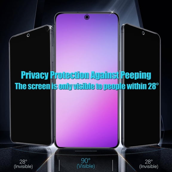 UYWGF-[3 Pack for Samsung Galaxy S23 Privacy Screen Protector Tempered Glass, NO Bubbles, Fingerprint Unlock, Anti Spy, Anti-Scratch, Easy install