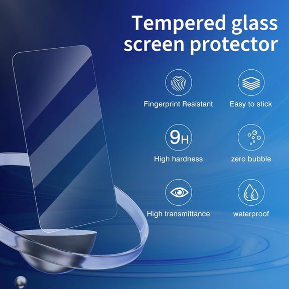 UYWGF-3 Packs Screen Protector for Samsung Galaxy S25 Plus, 3 Packs of Camera Lens Tempered Glass, Fingerprint ID Compatible, HD Clear, Bubble Free, Ultra Resistant, 9H Hardness, 0.3mm Ultra-Thin