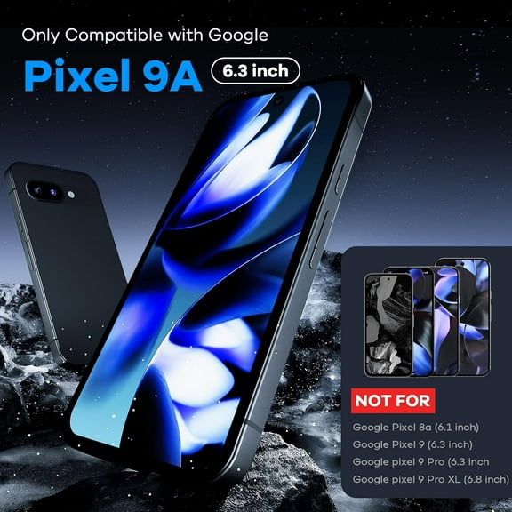 UYWGF-4 Pack for Google Pixel 9a Screen Protector [Not Glass] - Film for Pixel 9a Screen Protector [Fingerprint Compatible][Alignment Tool][7H Hybrid][2025]