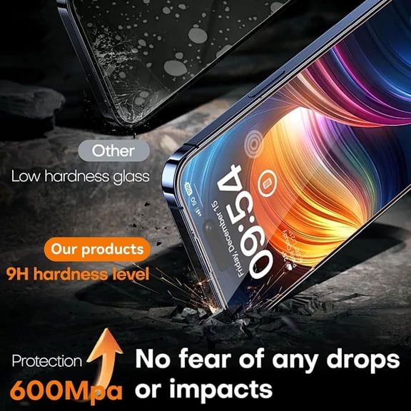 UYWGF-4 Pack for iPhone 15 Pro Screen Protector(6.1 inch) Tempered Glass Optional with Install Frame,Case Friendly Ultra Resistant