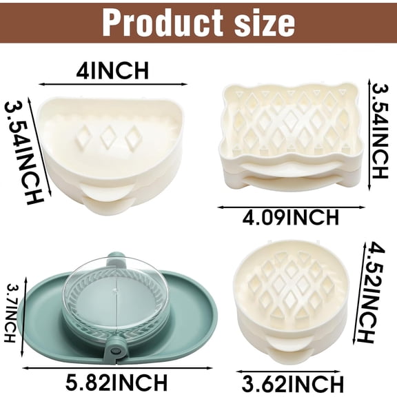 UYWGF-4Pcs Mini Pie Molds Set, Hand Pie Molds with Dumpling Maker, DIY Baking Tools for Mini Pies, Hand Pies, Dumplings & Empanadas, Holiday Baking Essentials for Picnics