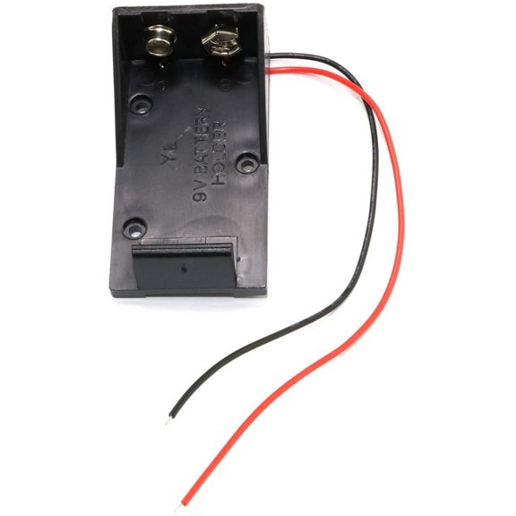 UYWGF-4pcs 9V Battery Holder Box with 2X Lead Wire Spring Clip DIY Plastic Cell Batteries Container