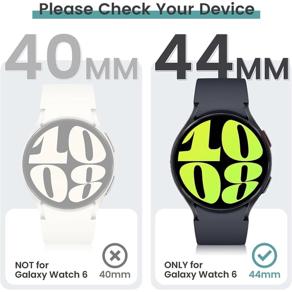 UYWGF-[5+5Pack for Samsung Galaxy Watch 6 Screen Protector Case 44mm Accessories, Hard PC Bumper/HD Anti-Fog Tempered Glass Protective Film, Face Cover Set, Galaxy Watch 6 Case for Women Men