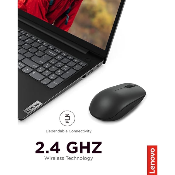 UYWGF-530 Wireless Mouse Full Size Computer Mouse for PC, Laptop, Windows Computer - 2.4 GHz Nano USB Receiver - Ambidextrous Design - 12 Months Battery Life Cordless