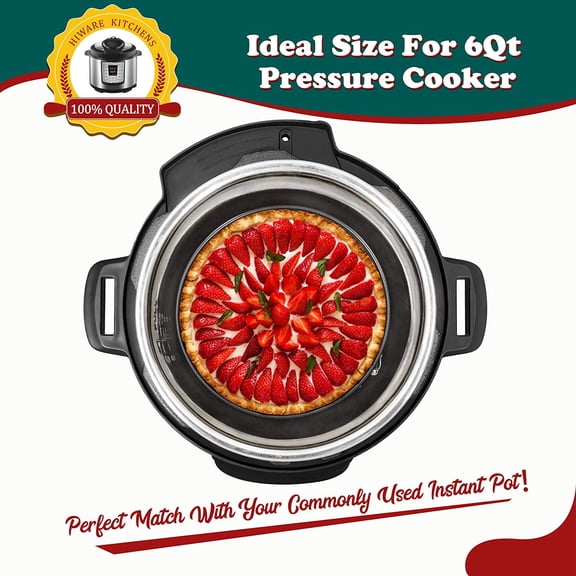 UYWGF-6 Inch Non-stick Springform Pan with Removable Bottom - Leakproof Cheesecake Pan, Compatible with 3 Qt Instant Pot