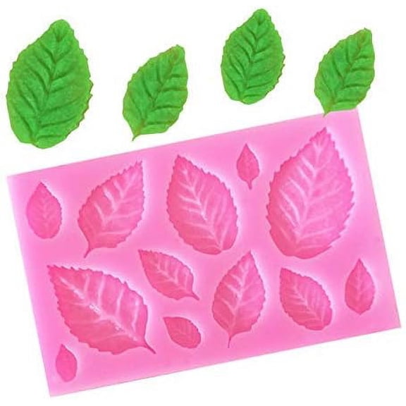 UYWGF-A Variety of Leaves Maple Leaf Resin Molds Silicone Mold for Fondant Cake Decoration Tools DIY Chocolate Kitchen Baking Small Size 3.72'' (E)