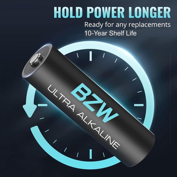 UYWGF-AAA Alkaline Batteries, High-Performance (Triple A), 10-Year Shelf Life, 48 Count