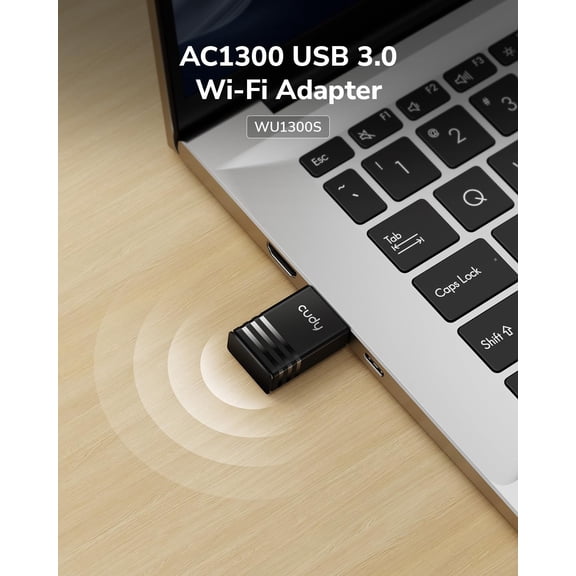UYWGF-AC1300 WiFi USB 3.0 Adapter for PC, 5G/2.4G Dual Band Wireless Dongle for Laptop, USB 3.0, Compatible with Windows 7/8/8.1/10/11, Mac OS 10.510.13, Linux Kernel 2.6.24~5.x, WU1300S