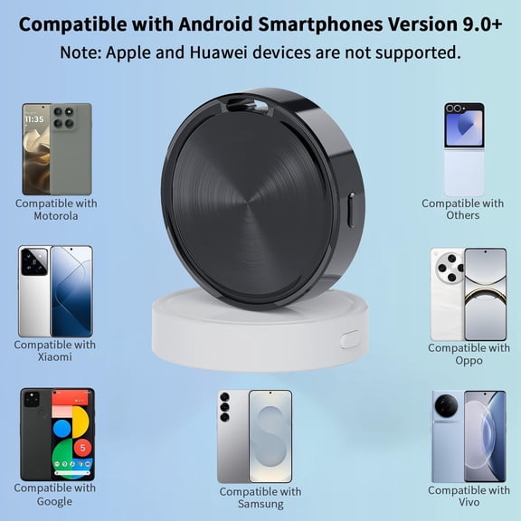 UYWGF-Android Tracker Tags Compatible with Google Find Hub App (Android Only) IP65 Waterproof Bluetooth Tracker Item Finder for Key, Wallets, Backpack, Suitcases-Black+White