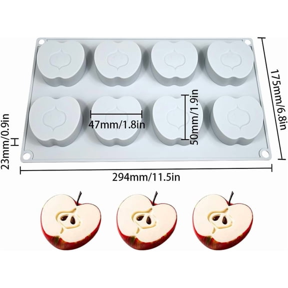 UYWGF-Appple Shaped Mousse Silicone Molds Chocolate Cake Mould Dessert Baking Form Cake Decorating Tools (G_ Appple)