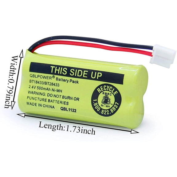 UYWGF-BT18433 BT28433 BT-8300 BATT-6010 Rechargeable Battery BT184342 BT284342 BT1011 BT1018 BT1022 BT1031 89-1326-00-00/89-1330-01-00/CPH-515D 2.4V(Pack of 4)