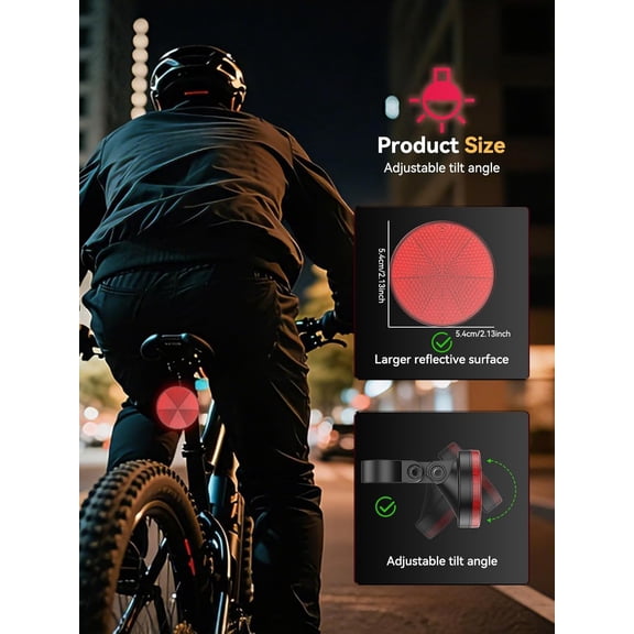 UYWGF-Bike Rear Reflector with Built-in Item Finder, Works with Find My App, Hidden Anti-Loss Bicycle Finder, Seatpost Reflective Bike Accessory for Road Bike MTB E-Bike, No Extra Tag Needed