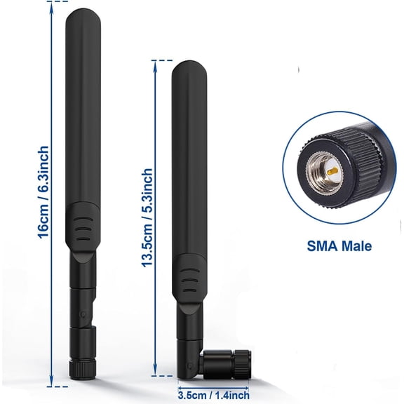 UYWGF-Bingfu Dual Band WiFi 2.4GHz 5GHz 5.8GHz 8dBi SMA Male Antenna (2-Pack) for Wireless Vedio Security IP Camera Recorder Surveillance Recorder Truck Trailer Rear View Backup Camera Reversing Moni