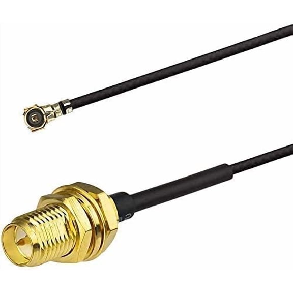 UYWGF-Bingfu WiFi Antenna 2.4GHz 5GHz 5.8GHz 3dBi MIMO RP-SMA Male (2-Pack) + 2 x 12 inch Ngff to Rp-SMA Cable for M.2 NGFF Intel Wireless Network Card WiFi Adapter Laptop