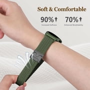 UYWGF-Braided Bands for Samsung Galaxy Watch 7/6/5/4/FE 40mm 44mm/Watch 6 4 Classic 46mm 42mm 47mm 43mm/5 Pro 45mm,One Click No Gap Parachute Elastic Nylon Sport Strap Wristband Galaxy Watch Band Men