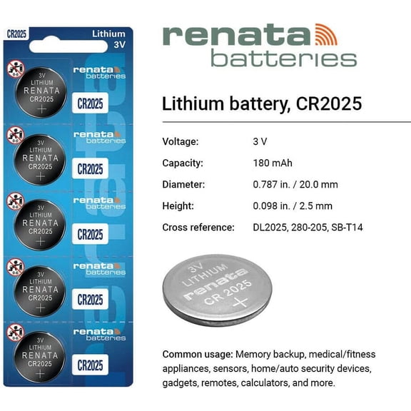 UYWGF-CR2025 Batteries - 3V Lithium Coin Cell 2025 Battery (10 Count)