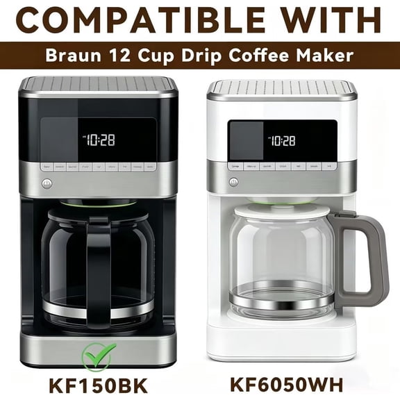 UYWGF-Coffee Filters #4 for Braun Coffee Maker, 2 Pack Reusable Cone Coffee Filters for Braun drip coffee maker 12 cup
