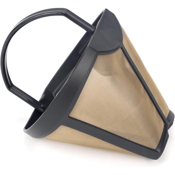 UYWGF-Coffee Permanent Filter for Ninja Brews, Reusable #4 Cone Coffee Filter Compatible with Ninja Coffee Maker CFP201 CFP300 CFP301 CFP305 CFP451CO CFP307 BPA-Free