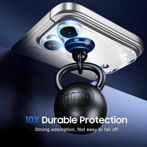 UYWGF-Compatible for 3 Pack iPhone 17 Pro Camera Lens Protector - [Drop Protection] [Case Friendly] 9H Tempered Glass Camera Cover Screen [Update New Version] - Glitter Blue
