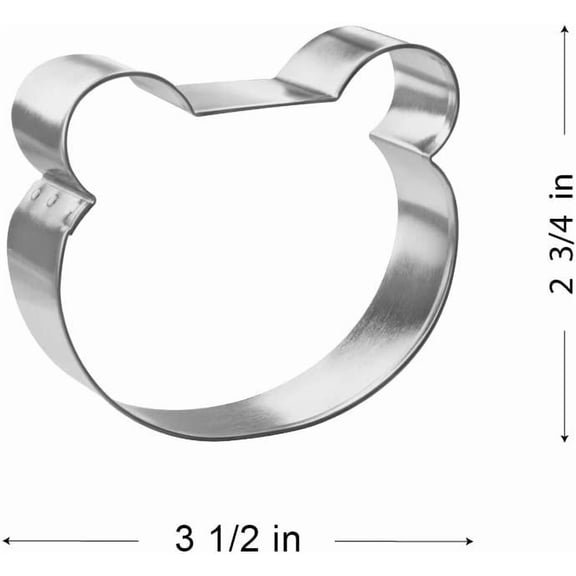 UYWGF-CookieCutterCom Brand Frog Face Cookie Cutter 3.5Inch Tin Plated Steel Cookie Cutters Frog Face Cookie Mold