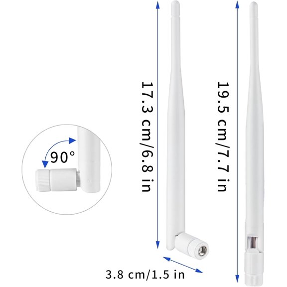 UYWGF-Dual Band 2.4GHz 5GHz 9dBi WiFi Antenna with PR-SMA Male Connector for Reolink Security Camera DVR Recorder WiFi Router Surveillance Monitor (Pack of 2), Eifagur