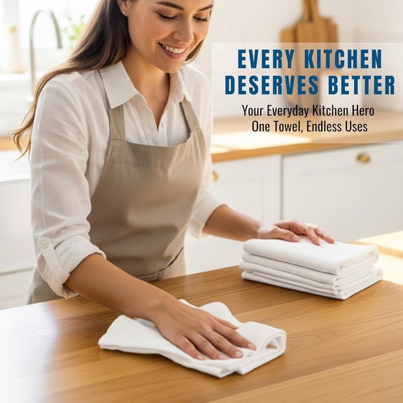 UYWGF-Flour Sack Towels| Tea Towel for Crafts| Kitchen Dish Cotton Blank Towel for Embroidery|Baking Bread Proofing Linen Cover| Thick Absorbent Quick Dry| 3 Pack 28"x28" White