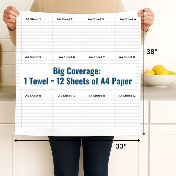 UYWGF-Flour Sack Towels| Tea Towel for Crafts| Kitchen Dish Cotton Blank Towel for Embroidery|Baking Bread Proofing Linen Cover| Thick Absorbent Quick Dry| 4 Pack 33"X38" White
