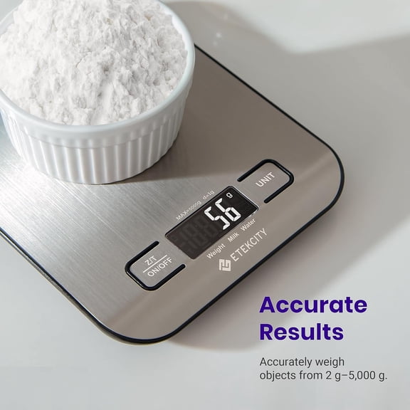 UYWGF-Food Kitchen Scale, Digital Grams and Ounces for Weight Loss, Baking, Cooking, Keto and Meal Prep, LCD Display, Medium, 304 Stainless Steel