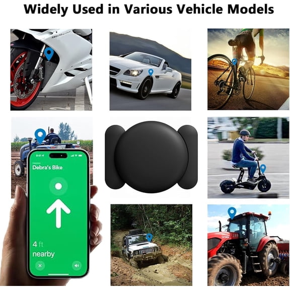 UYWGF-GPS Tracker for Vehicles, Real-Time Car Tracker No Monthly Fee, Tracker Device for Vehicles Work with Find My (iOS Only), Magnetic Mini Car Tracker Device Hidden with Waterproof Case