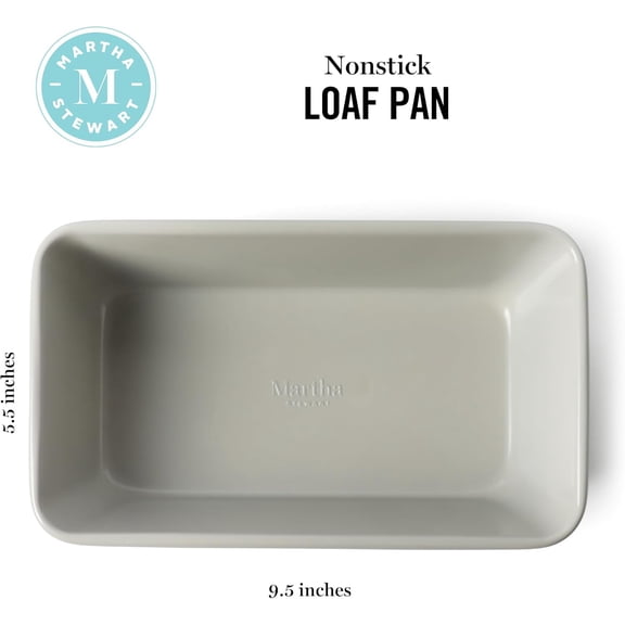 UYWGF-Gallen 9 Inch Nonstick Carbon Steel Loaf Pan Cool Grey, Durable Bakeware for Even Baking and Easy Release