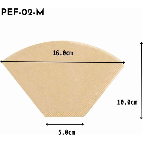 UYWGF-Hario Pegasus Flat Bottom Filters, Size 02, Natural, 100ct