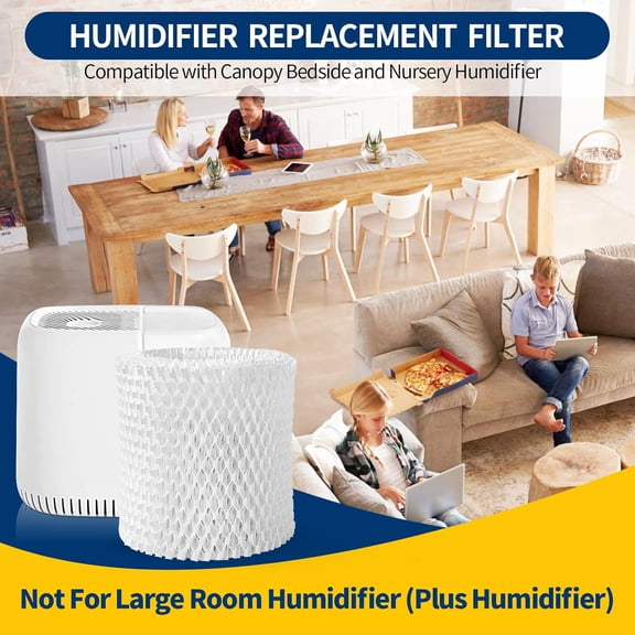 UYWGF-Humidifier Replacement Filter Compatible with Canopy Bedside and Nursery Humidifier,Made with Wood Pulp, Paper Filter, 2-Pack