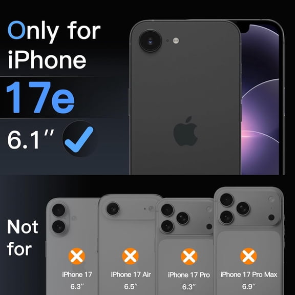 UYWGF-Infinity AR Screen Protector for iPhone 17e (2026) / iPhone 16e, 9H+ 3D Full Coverage Anti-Reflective Tempered Glass, Military-Grade Shatterproof, Smudge-Resistant, Easy Install, 1-Pack