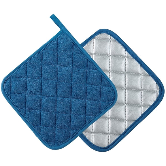 UYWGF-Joyhalo 6 Pack Pot Holders for Kitchen,Cotton Oven Holder with Great Heat Resistance,Non Slip Hot Pads for Kitchen Clearance,Federal Blue