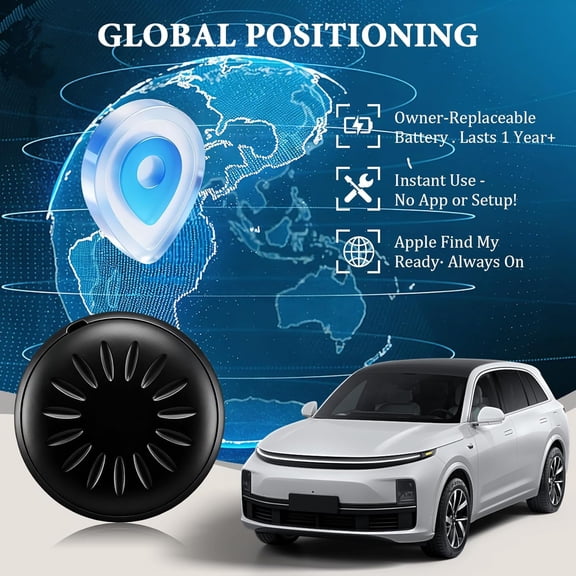 UYWGF-Mini GPS Tracker for Vehicles, 2026 New LED Tracking Device for Vehicles, Hidden Car GPS Tracker Device for Vehicles (iOS), Real-Time Car Tracker Device No Subscription No Monthly Fee for Car,