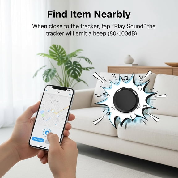 UYWGF-No Subscription GPS Tracker for Vehicles Work with Find My(iOS Only) Real-Time Mini Tracker Tags Global Coverage Hidden Car Location Tracking Tags Device with Magnetic Case No Monthly Fee Requi