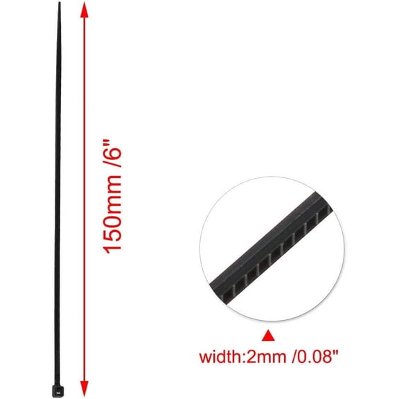 UYWGF-Nylon Strip Zip Wire Cable Tie Fastener Off 2mmx150mm 500pcs
