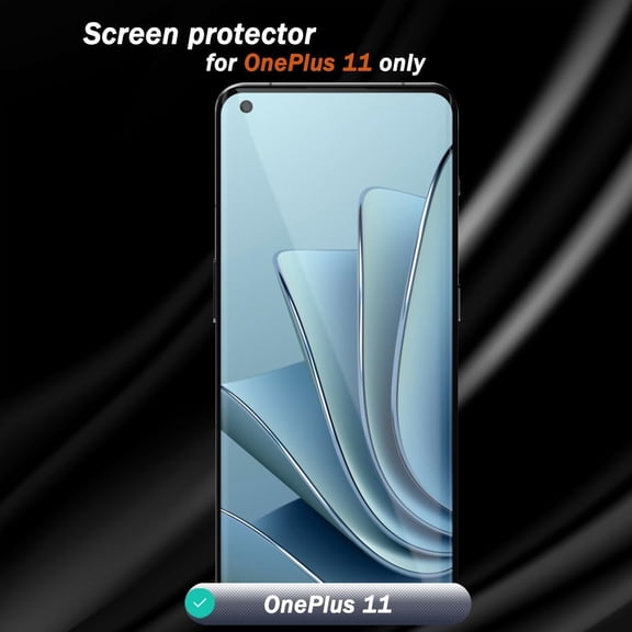 UYWGF-Privacy Screen Protector 1 Pack for OnePlus 11 with Camera Lens Protector 2 Pack, 9H Hardness, Anti Spy Tempered Glass Film, Black Protector