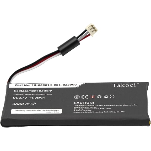 UYWGF-Replacement Battery for 2GIG GC3 Panel, SP1-GC3, GC3e Panel, fit Part No 823990 10-000014-001
