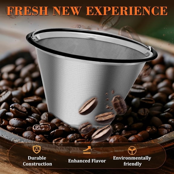 UYWGF-Reusable #4 Coffee Filter for Technivorm Moccamaster KBGV, KBT, Durable Metal Mesh, Stainless Steel #4 Coffee Filter, Durable Metal Mesh, for Richer, Fuller Coffee Flavour