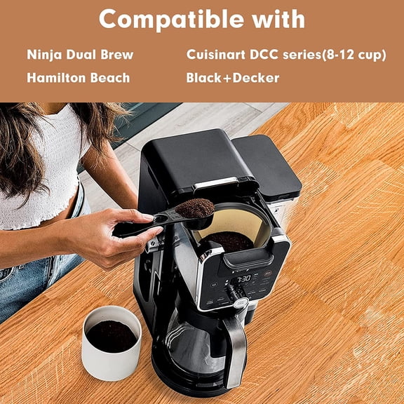 UYWGF-Reusable Cone Shape Coffee Filter 6-12 Cup Compatible with Cuisinart Coffee Filter,Compatible with Ninja Coffee Bar Brewer-(2 sliver pack)