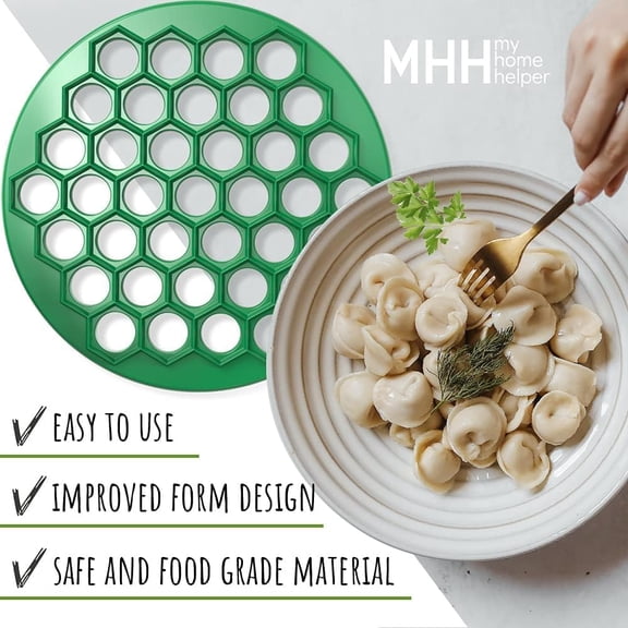 UYWGF-Russian Dumpling Maker - Plastic Pelmeni Maker - Dumpling Mold Machine Press - Ravioli Mould Cutter - Delicious Dumplings Siberian Meat Pelmeni