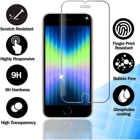 UYWGF-Screen Protector [4-Pack] for iPhone 6S / iPhone 6, Tempered Glass Film Screen Protector, 0.33mm [Anti-Scratch][Anti-Shatter][Bubble-Free]