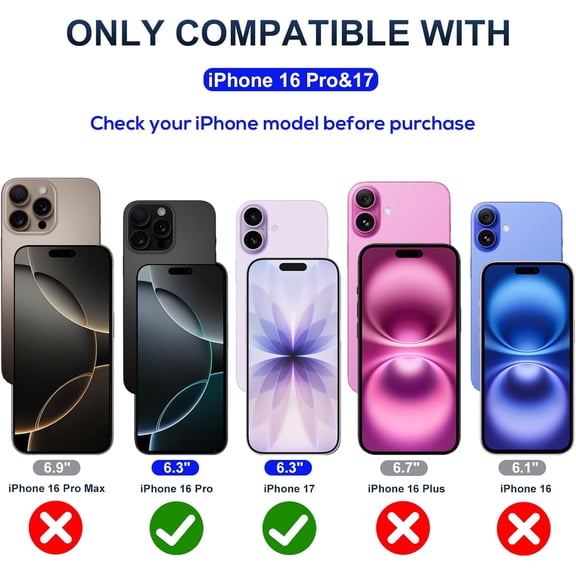 UYWGF-Screen Protector for iPhone 16 pro & iPhone 17 Blue Light Block,Shatterproof HD Tempered Glass with Easy Installation Tray,Touch Sensitive, 9H Hardness, Anti-Scratch,2 Pack