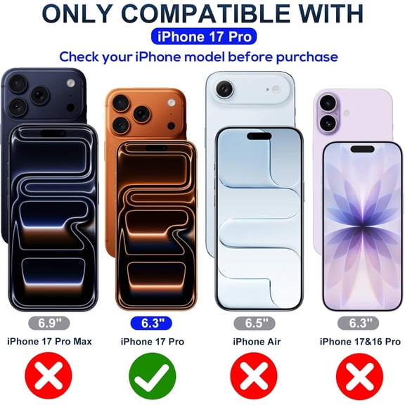 UYWGF-Screen Protector for iPhone 17 Pro(6.3 inches) Blue Light Blocking,Anti Reflective Shatterproof HD Tempered Glass with Easy Installation Tray,Touch Sensitive,9H,2 Pack