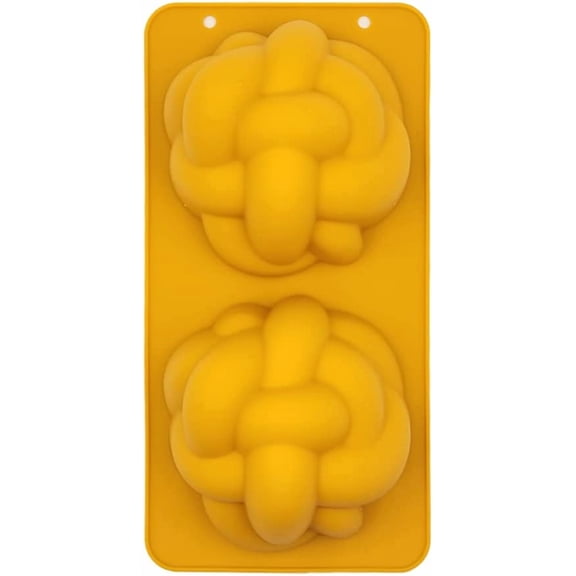 UYWGF-Silicone Challah Braid Bread Mold Bakeware, Small Challettes, Perfect Kosher Challah Braided Baking Mold Pan, No Shaping Required (Single)