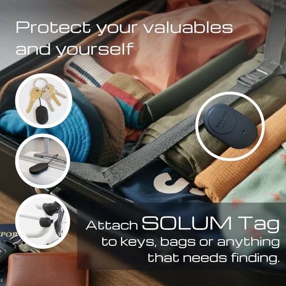 UYWGF-Smart Tag 2.4 GHz Bluetooth Tracker, Key Finder, Item Locator, Tracking Device with IP43 Dust & Water Resistant, Compatible ONLY with Samsung Devices (1 Pack) - Black
