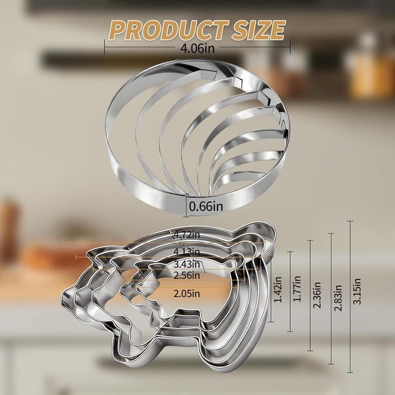 UYWGF-Stainless Steel Concha & Marranito Pastry Stamp Set Traditional Mexican Baking Tools for Sweet Bread, Cookies, and Creative Pastries (2PCS)