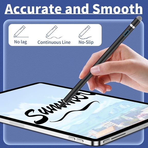 UYWGF-Stylus Digital Pen for Touch Screens, Active Pencil Fine Point Compatible with iPhone iPad and Other Tablets for Drawing and Handwriting (Black)