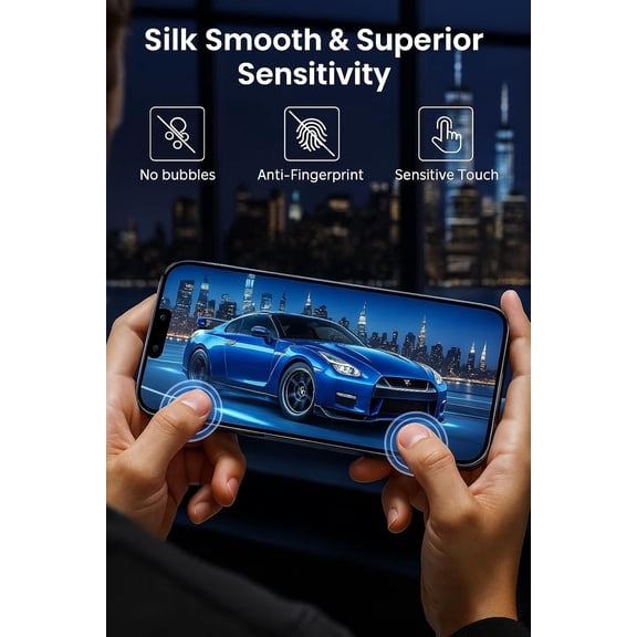 UYWGF-Tempered Glass Screen Protector for iPhone 17. 17 pro, 17 pro max 17 air. Automatic Alignment Frame, 9H Super Hardness, Bubble-Free, Easy Installation, Diamond Quality Build (iphone 17 air)